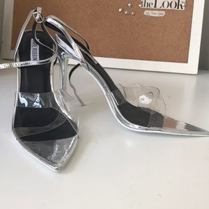 Clear strap heels